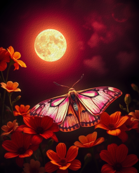 Moonlit Butterfly Symphony